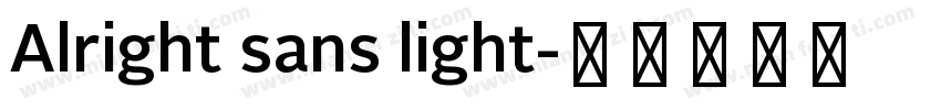Alright sans light字体转换